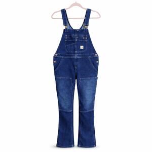 Carhartt Womens Bib Overalls Denim DISCONTINUED Rugged Flex Carpenter S Tall Y2K
